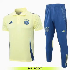 Ensemble Polo Ajax Amsterdam Jaune 2024/2025