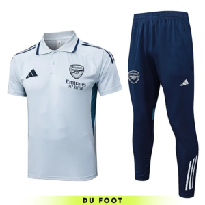 Ensemble Polo Arsenal Gris Clair 2025/2026